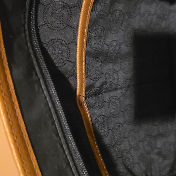 MK Black and Tan Women's Canvas Tote Bag - Picture 9 of 10